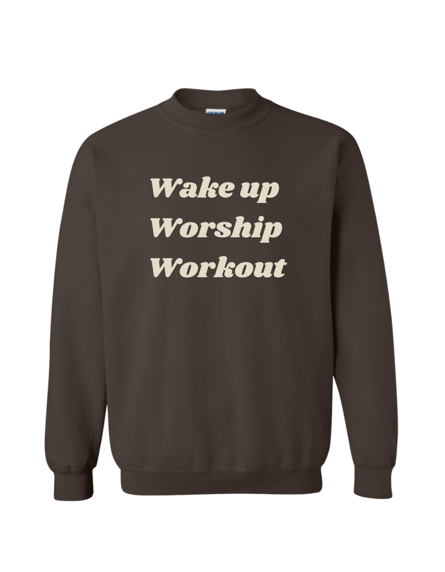 Wake up, worship, workout Unisex Crewneck Sweatshirt